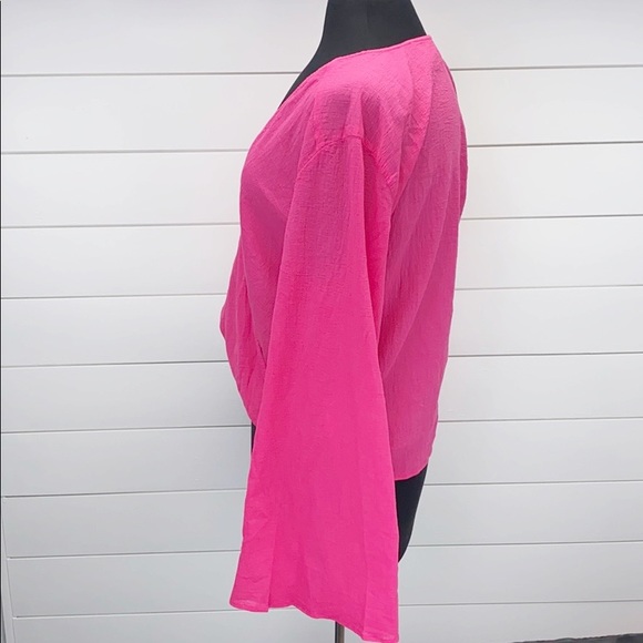 BLUE LIFE Hayley Blouse Wrap Style Raspberry - Picture 3 of 11
